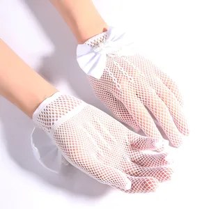 1 Pair Mesh Bow Dress Girl White Gloves Flower Girl White Gloves Thin Section Princess Children Gloves Hot Selling Gift