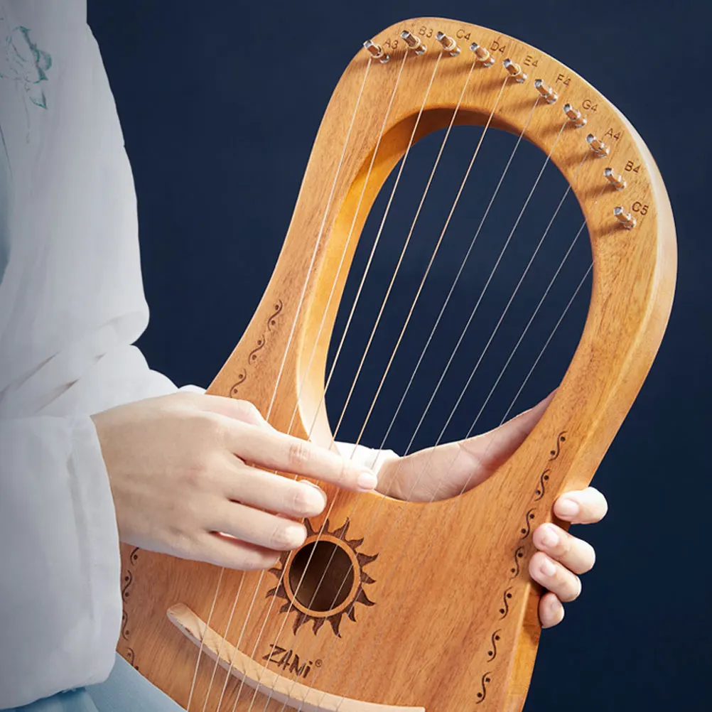 

Lyre Harp 10 Strings Piano Harp Lyre Harp Wooden Mahogany Musical Instrument Lyre Instrument Kit Sun God Lyre