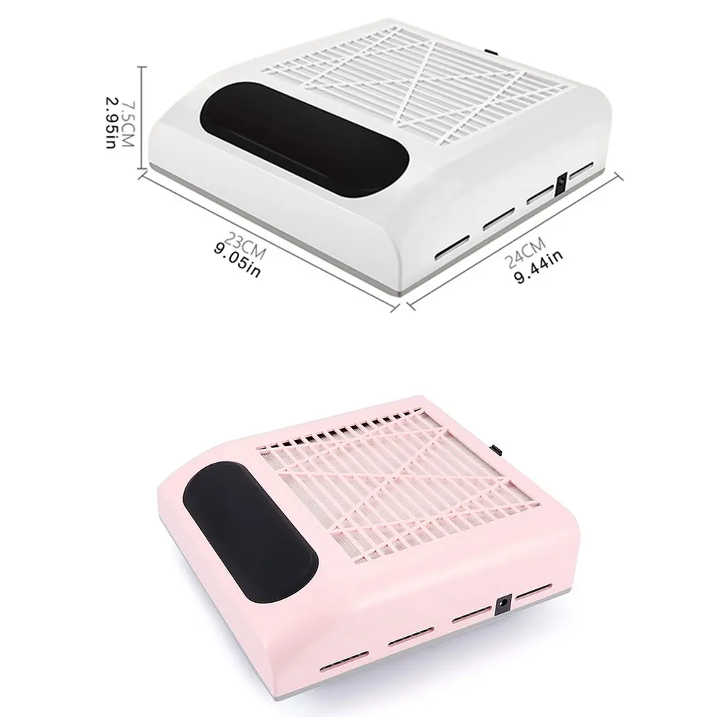 

80W Nail Dust Suction Dust Collector Fan Vacuum Cleaner Manicure Machine Tools Strong Power Nail Fan Art Manicure Salon Tools