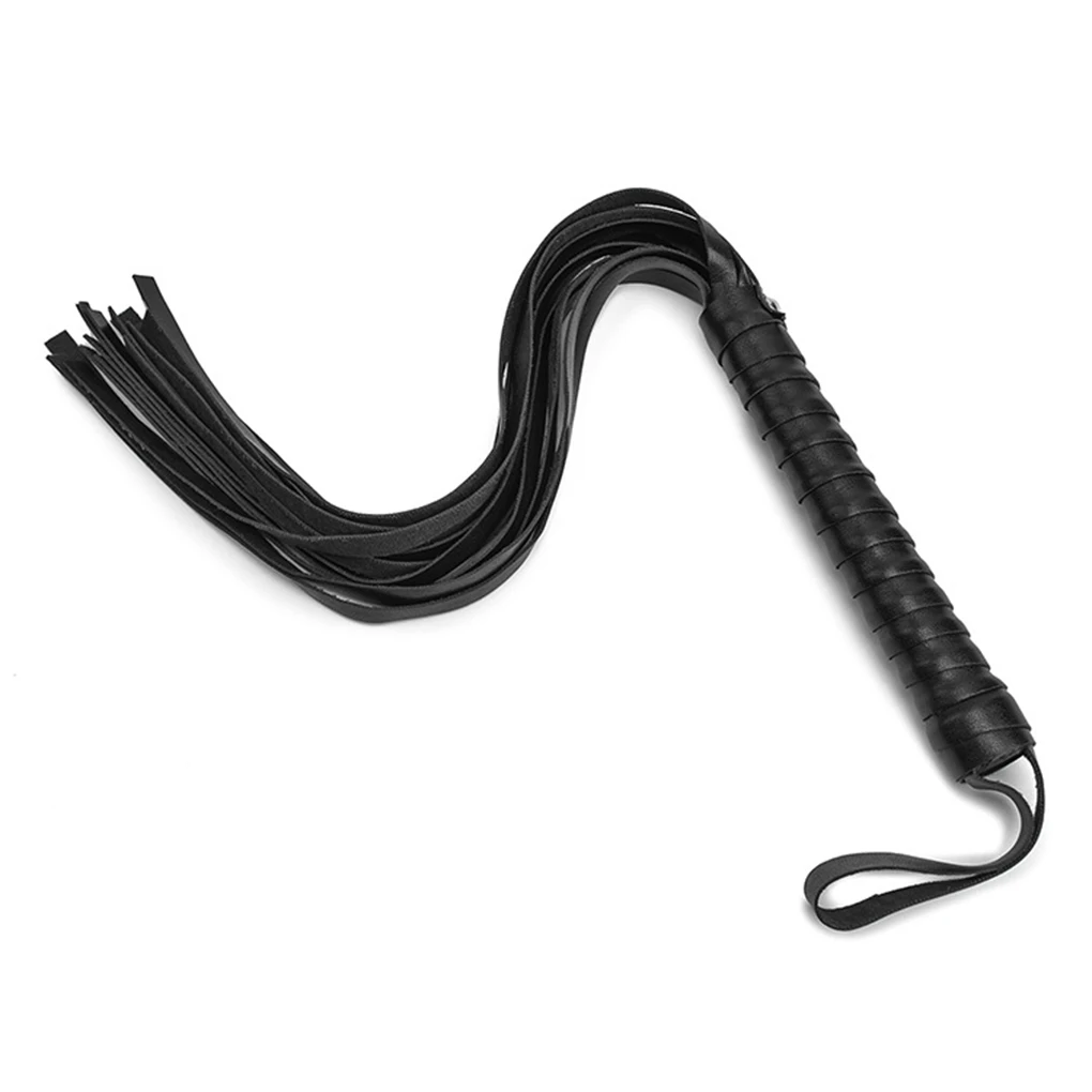 1 шт. Женский Мужской черный кожаный хлыст косплей реквизит металлический