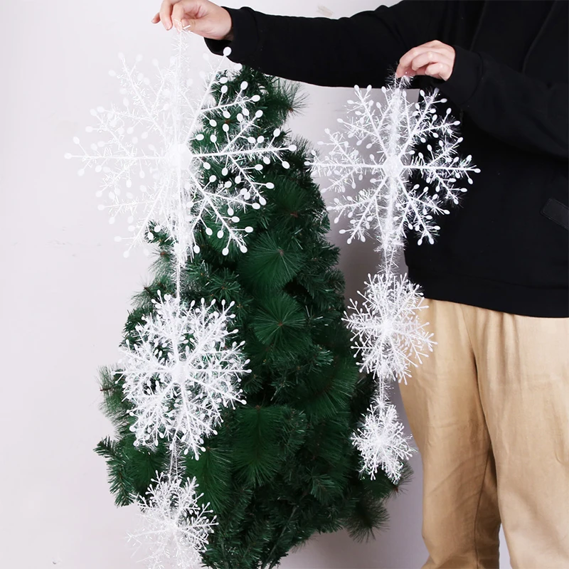 

6Pcs White Snowflake Christmas Tree Christmas New Year Gift Decoration
