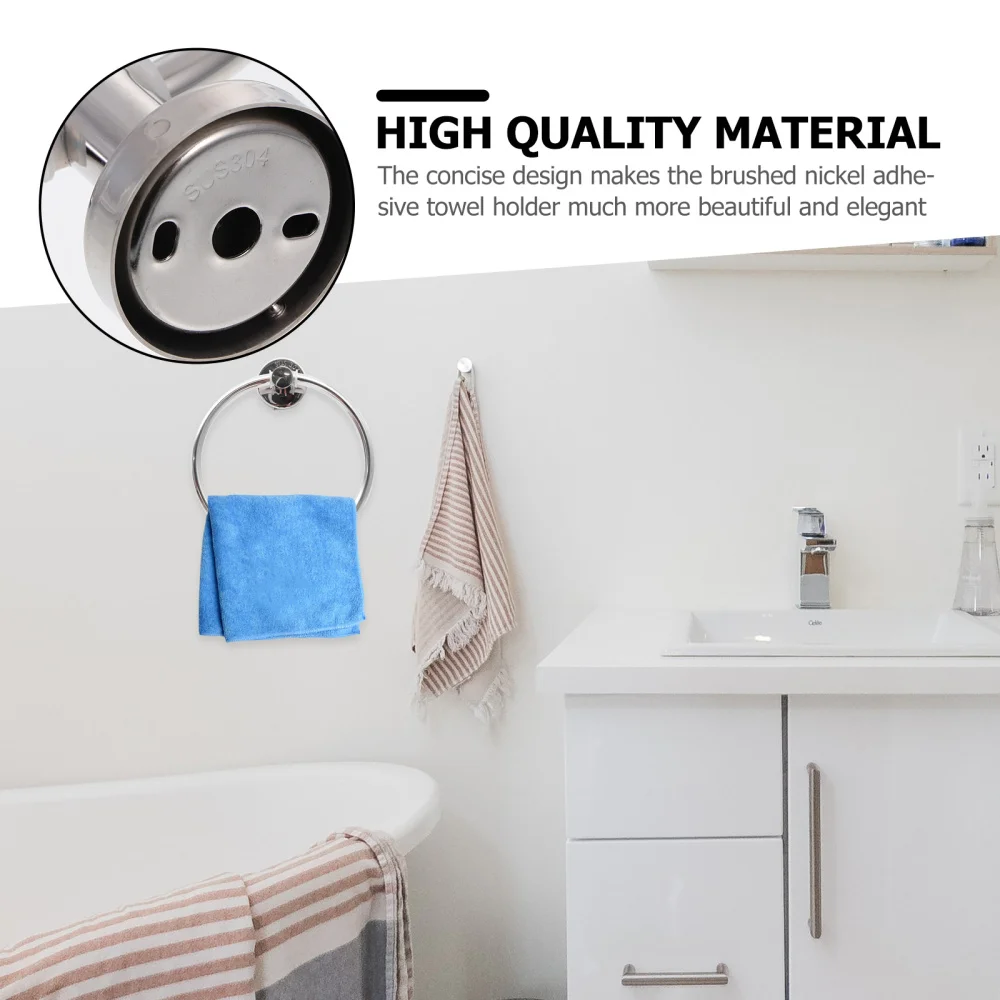 

Self Adhesive Towel Ring for Bathroom Stainless Steel Modern Hand Towel Holder