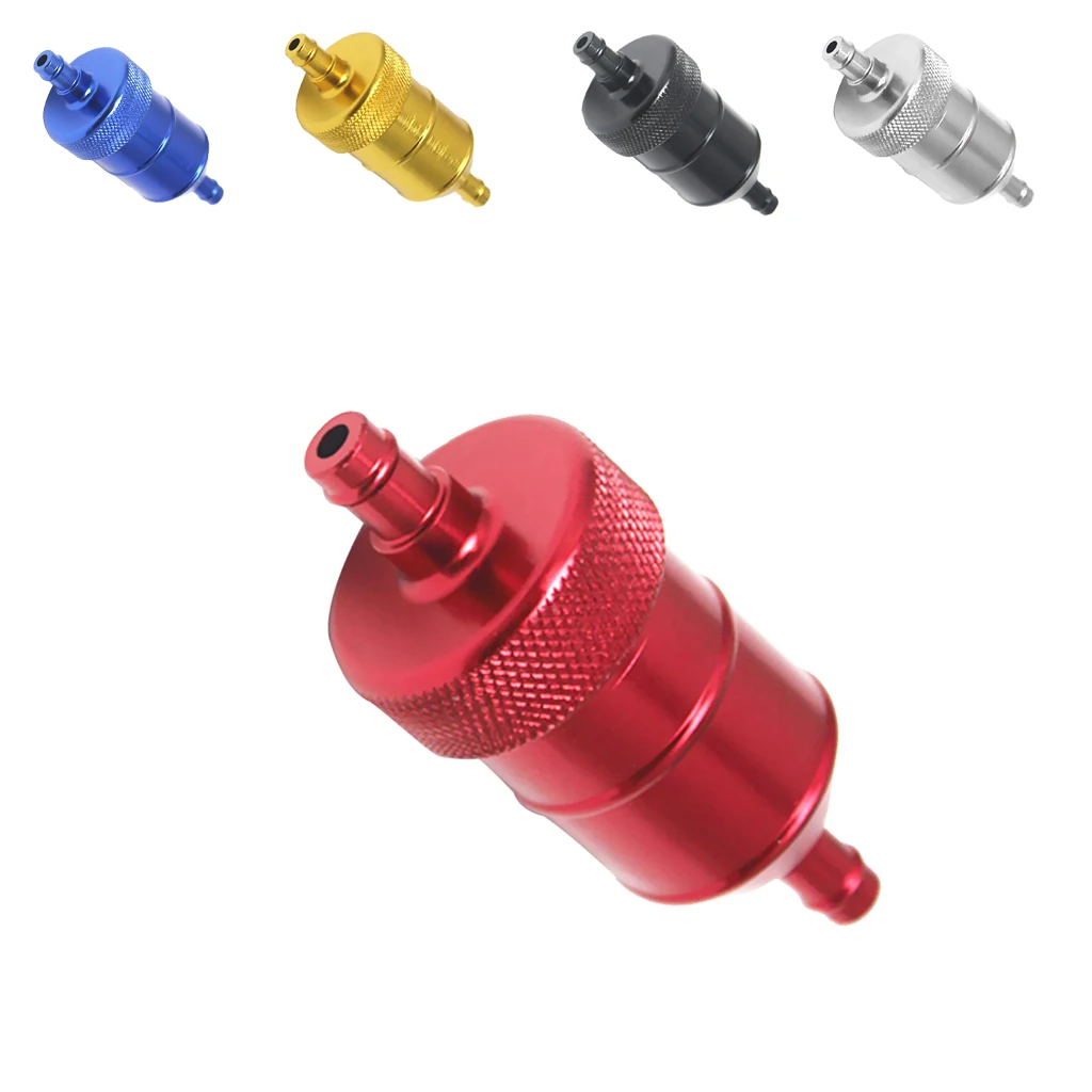 Универсальный хромированный алюминиевый топливный фильтр 1 шт. 8 мм 5/16 дюйма для