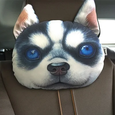 CHIZIYO новые классные милые 3D печатных Животные уход за кожей лица автомобиля подголовник подушка для шеи авто безопасности Подголовник без начинки - Цвет: 15 Without Filler