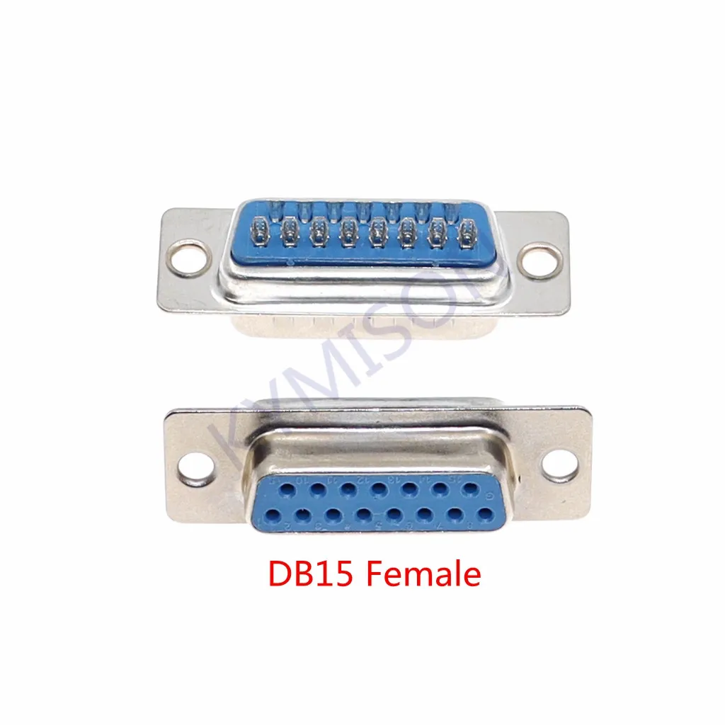 10PCS RS232 DB15 15 Pin Female Male 2-Row Solder Type D-SUB Connector Plug with Plastic Assembly Shell Cover image 3