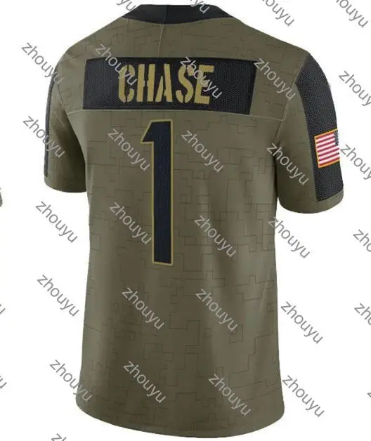 

Мужская футболка с надписью Ja'Marr Чейз 2021 Salute To Service Limited Bengals