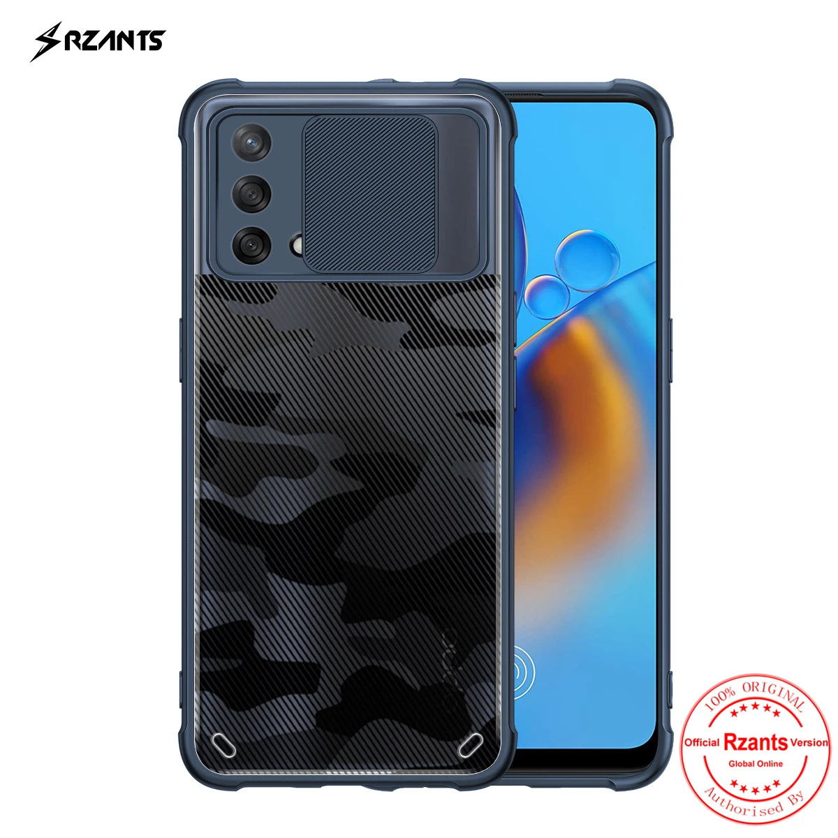 Чехол Rzants для OPPO A74 4G F19 мягкий [Камуфляжный объектив] защитная функция тонкий