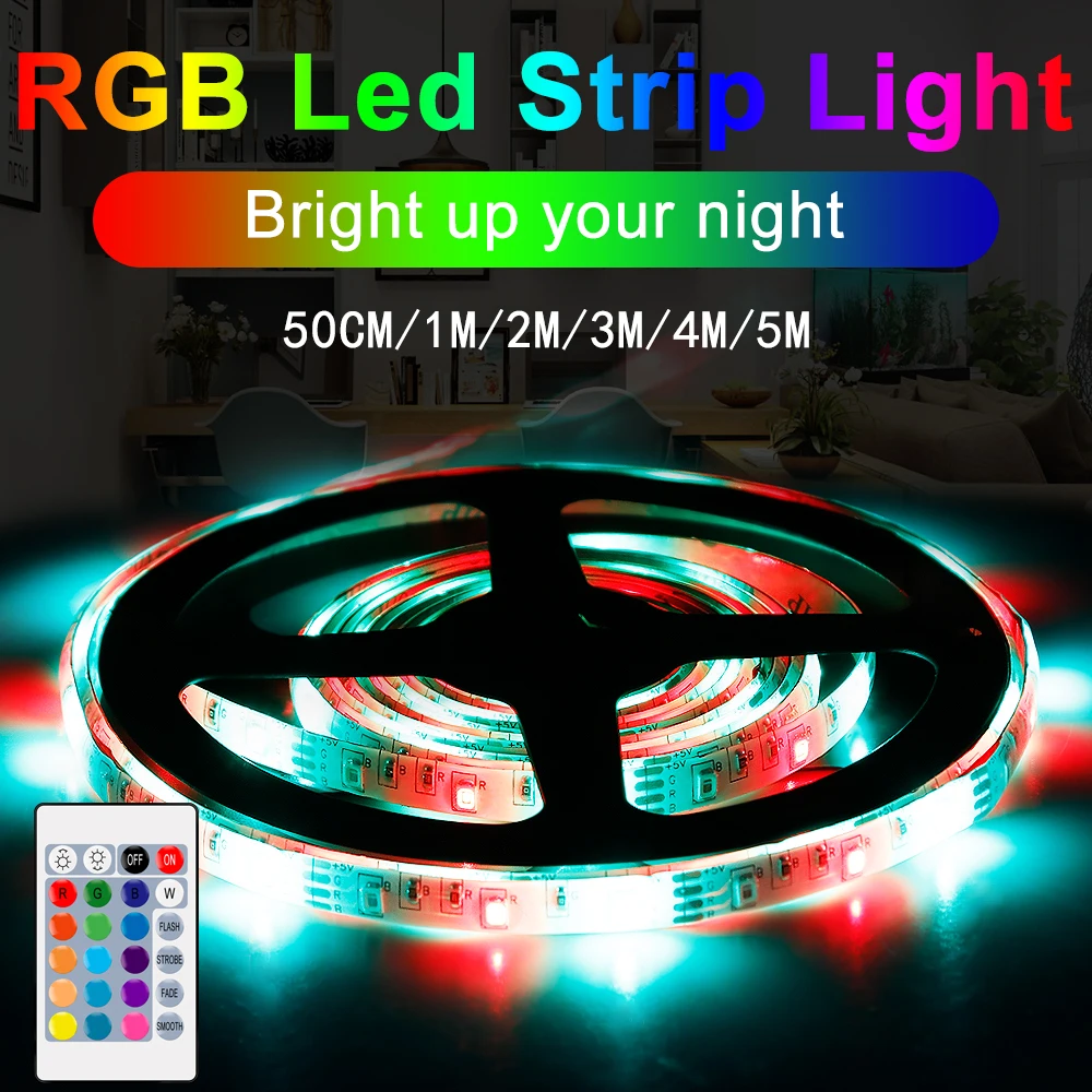 

LED Waterproof Neon Ribbon Lamp RGB Flexible Light Strip LED 50CM 1M 2M 3M 4M 5M Fita Bulb 2835 Tape Diode Dimmable Room Light
