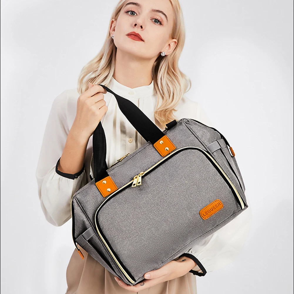 

Новая стильная водонепроницаемая сумка для подгузников, Вместительная дорожная сумка для мамы, многофункциональные сумки-органайзеры для ...