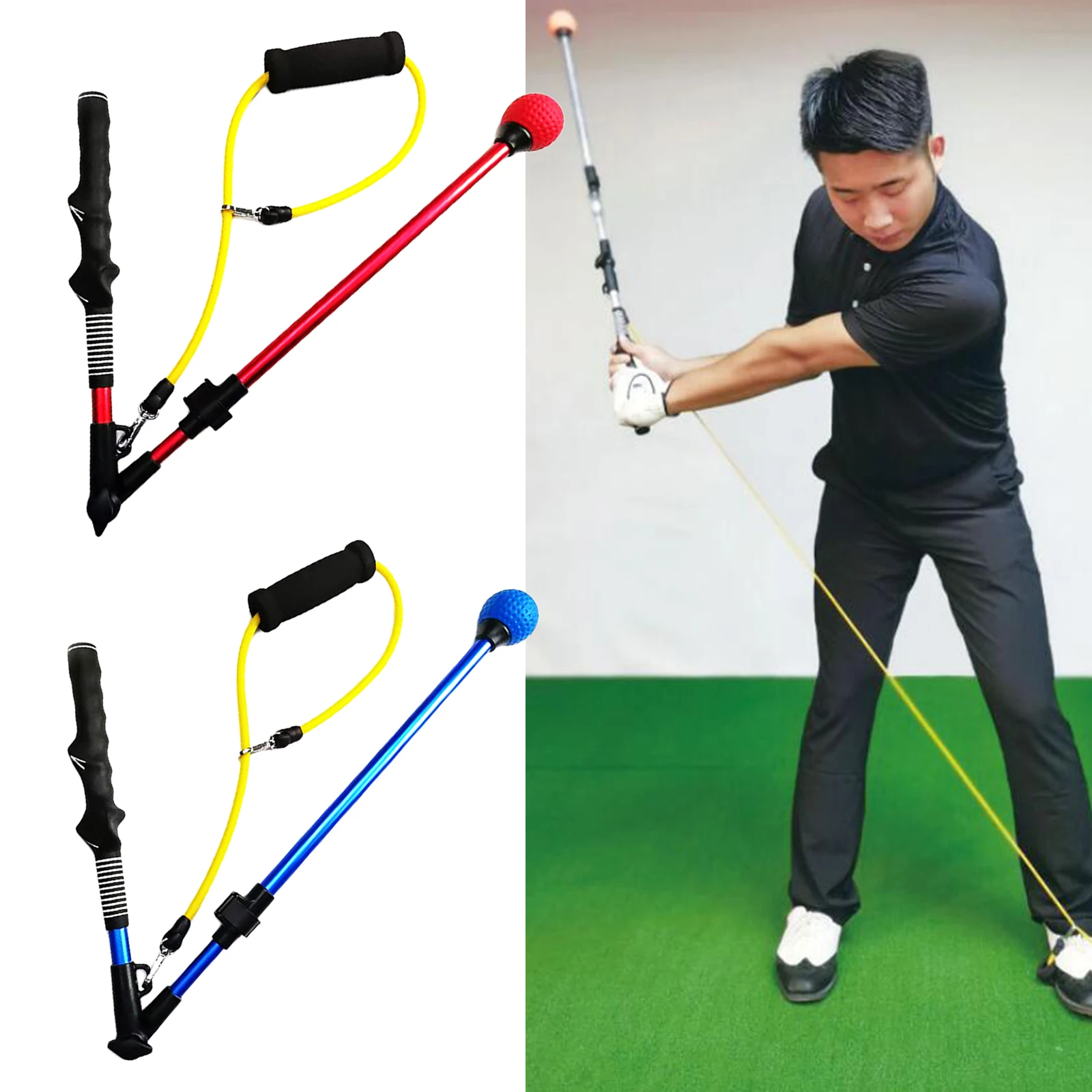 

Golf Swing Trainer Training Golf Grip Standard Teaching Aid Elbow Arms Practice Posture Corrector Guide Golf Training Aids