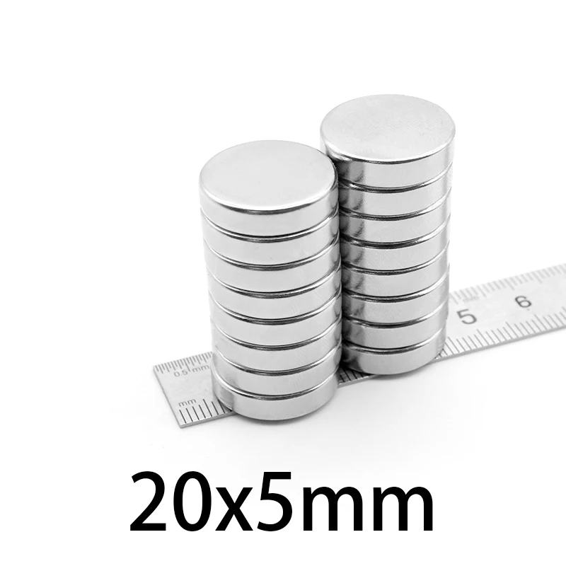 

5-30pcs 20x5mm Sheet Neodymium Magnet Round Powerful NdFeB Magnets 20mmx5mm Rare Earth Magnetic Disc magnet 20*5mm