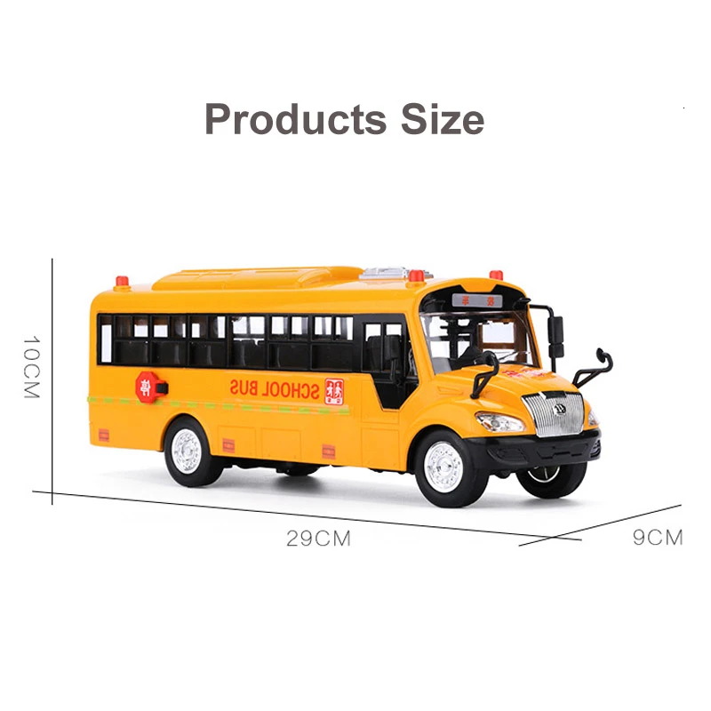 

Large Size Inertia Car Toys School Bus Model Diecast & Vehicle Car with Lighting Music Campus Bus Toys for Children Gifts