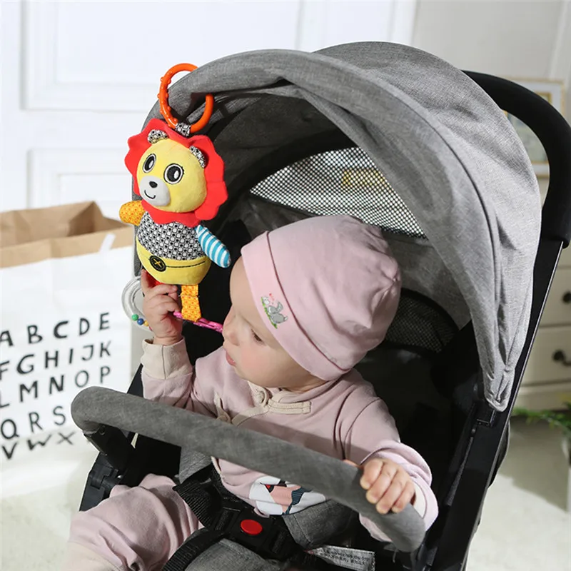 

Newborn Baby Stroller Pendant Bed Bell Hand Grab Rattle Ball Baby Plush Soothing Comforting Toy