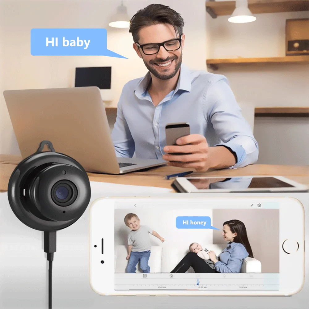 Камера Wifi мини IP HD1080P Домашняя безопасность беспроводная маленькая CCTV