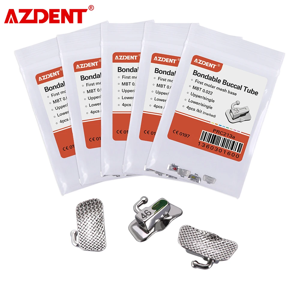 5 упаковок AZDENT Стоматологические Ортодонтические щечные трубки для 1st боковых