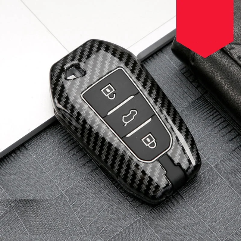 Чехол для автомобильного ключа из углеродного сплава чехол без Peugeot 208 308 508 3008 5008
