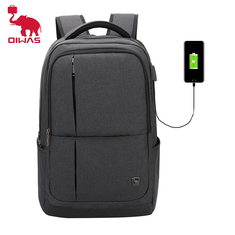 

Oiwas 17 Inch Laptop Backpack With USB Charging Men's Backpacks Large Capacity Business Daypack Bookbag For Women Teenage Travel