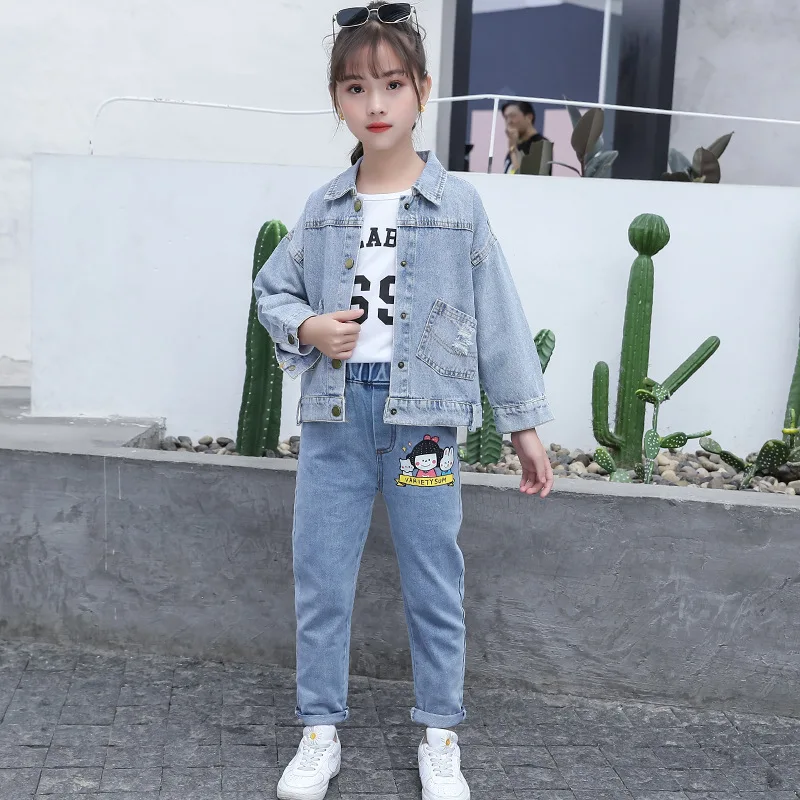 

Girls' denim suit spring and autumn 2020 new jacket