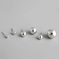 real 925 sterling silver simple stud earrings for women men korean small earring wedding fine jewelry brincos girls party gift