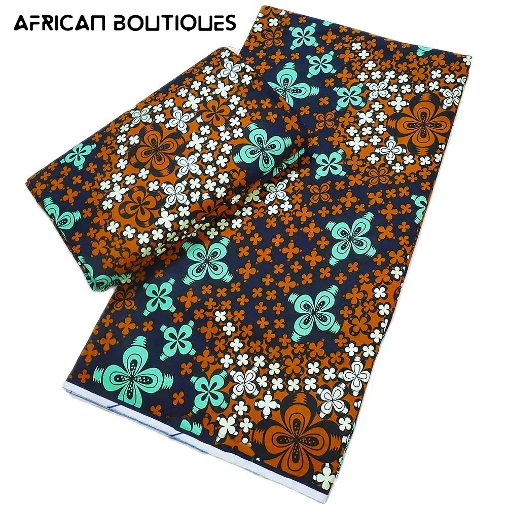 

Африканский принт Золотой Высокое качество гарантированное оригинальная настоящая восковая ткань Анкара африканская ткань для африканск...