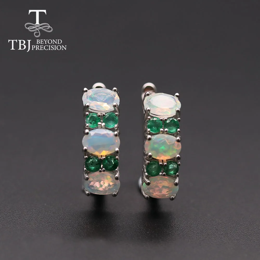 Женские серьги из серебра 925 пробы с натуральным опалом|Серьги-подвески| |