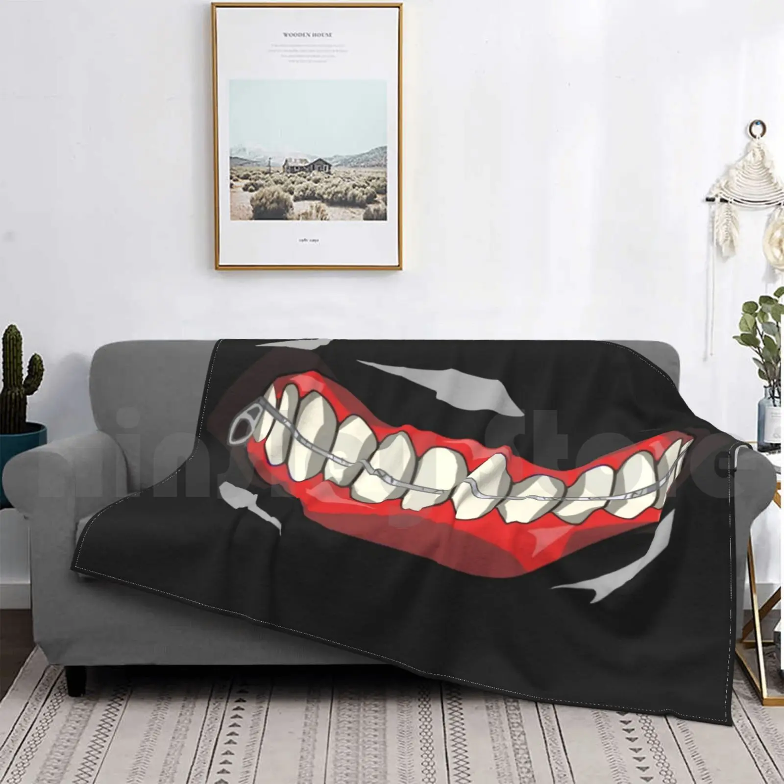 Аниме одеяло для дивана кровати путешествия Kaneki Ken Kanaki Манга видеоигры