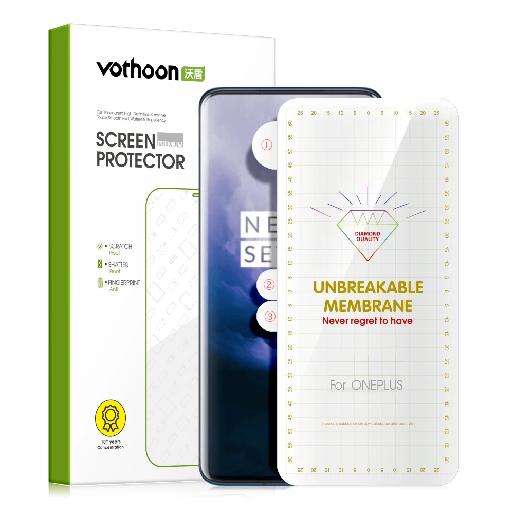 

Vothoon HD+ Clear Screen Protector For oneplus 6t 7t Pro 8 Pro 9T Pro Full Coverage Screen Protective Film