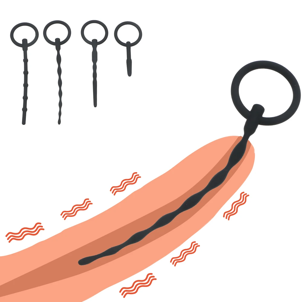 Силиконовый уретральный катетер стимулятор расширитель пробки для пениса