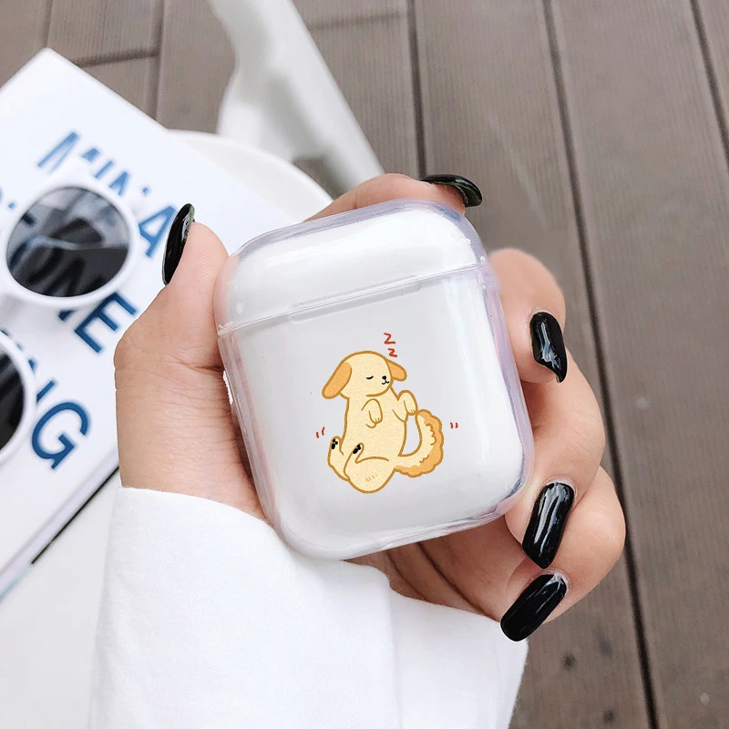 

Hard Cute Cartoon Cat Dog Pet Airpod 2 Case For IPhone Airpods Case Fashion Hot Transparent Airpods Case in Earphone Accessories