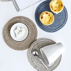 Подставки под чашку, 18 см, Нескользящие, круглые, тканые