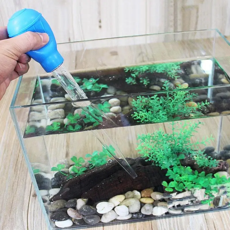 Ручной Мини всасывающий трубчатый насос для аквариума сифон инструменты очистки