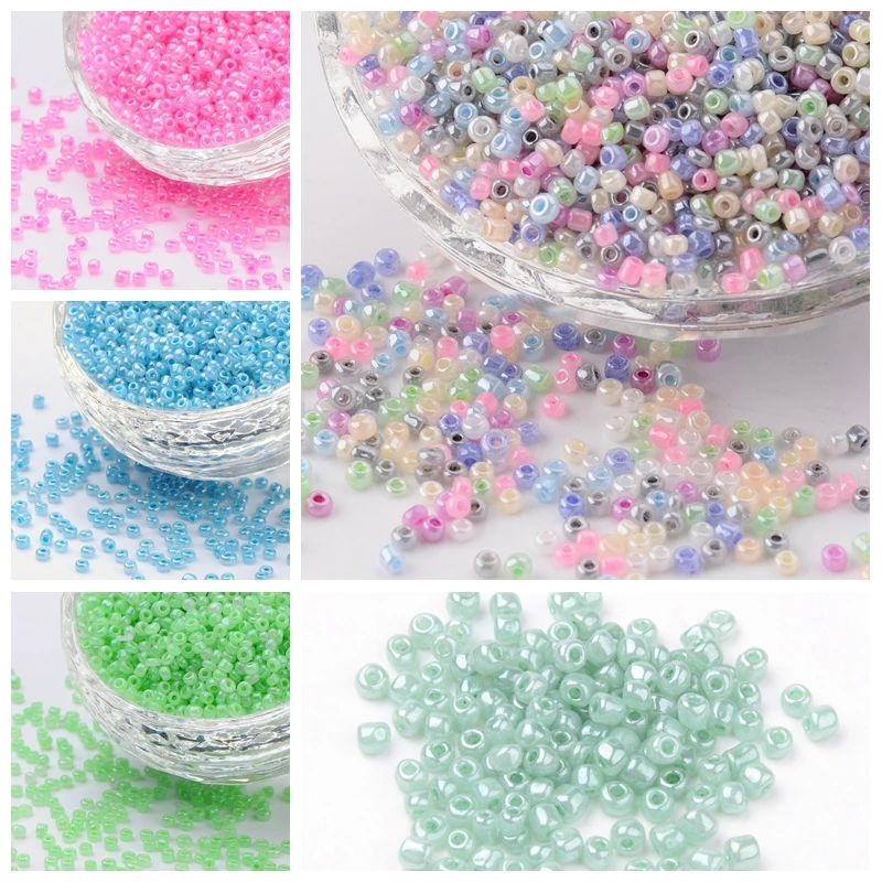 

Стеклянные бусины, круглые, для изготовления ювелирных изделий, браслетов, ожерелий, фурнитуры, 1 фунт, 2 мм, 3 мм, 4 мм