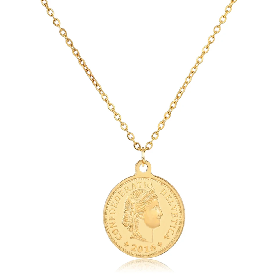 Простое модное золотое ожерелье в стиле панк для женщин ювелирные изделия