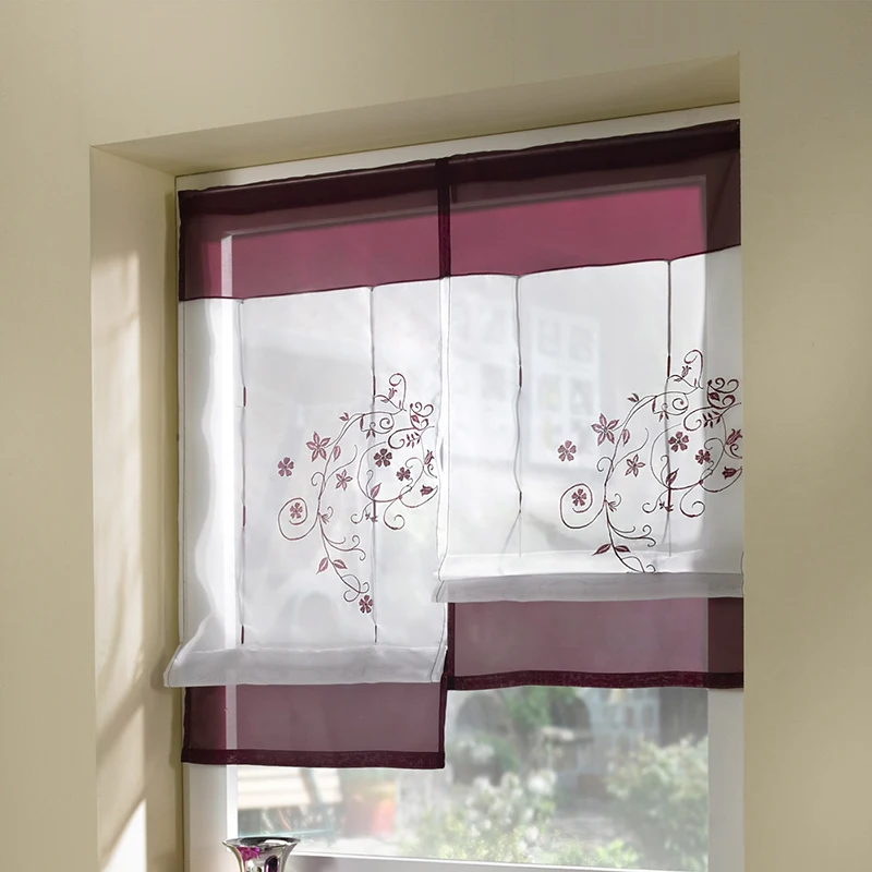 Короткие Занавески для разделения комнаты тюлевые занавески с вышивкой гостиной