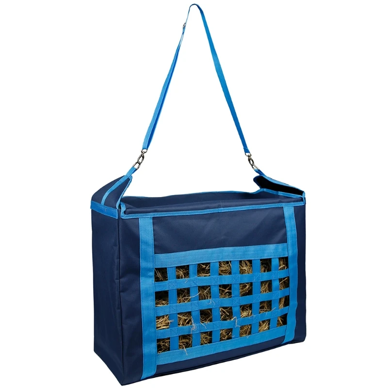 

X7AB Large Capacity Hay Tote Bag 600D Oxford Cloth Dried Straw Bags with Detachable Strap Slow Feed for Horse and Livestock