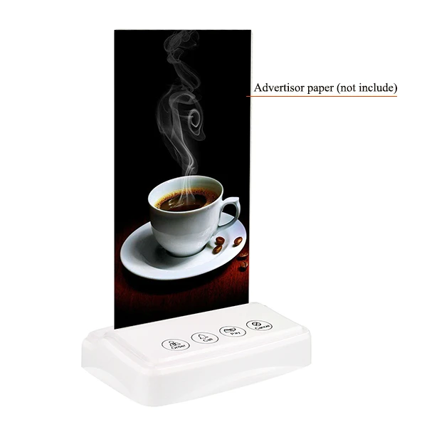 4-button сенсорный пресс беспроводной вызов кнопка Настольного абонент с меню карты