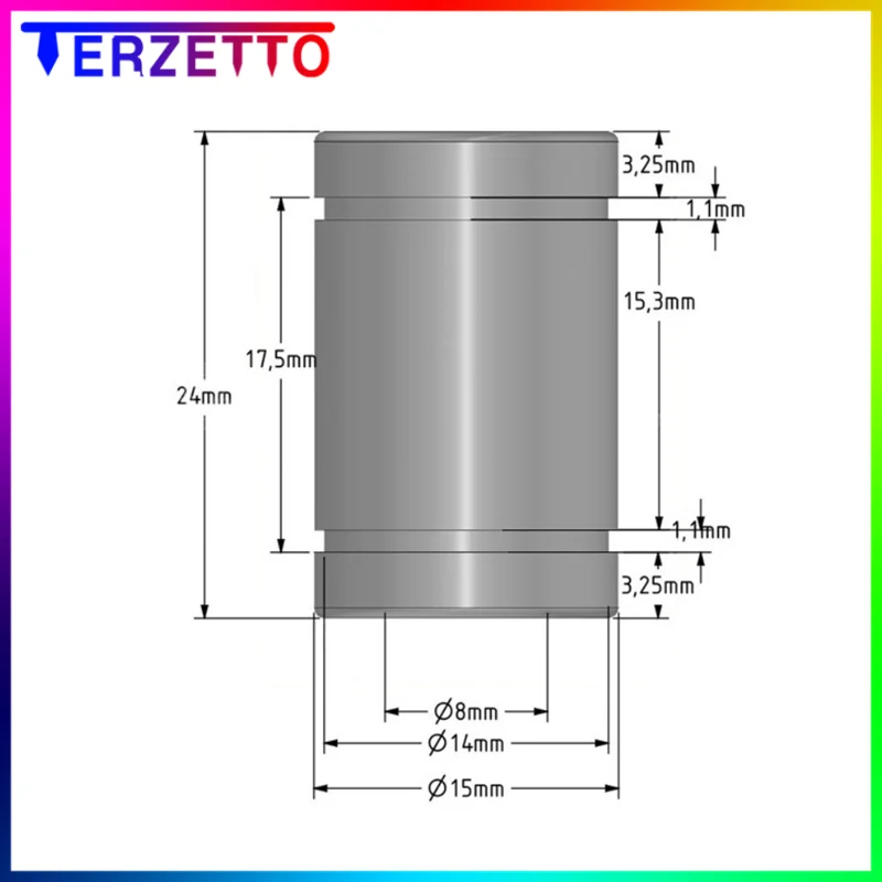 Terzetto подлинный IKO LM8UU длинный стержень вал 8X15X24MM 3d принтер линейный подшипник для
