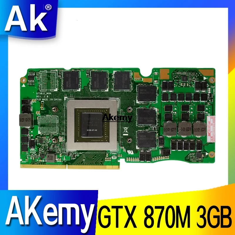 Для Asus ROG G750JZ GTX870M GTX 870M N15E GT A2 3GB ноутбук VGA Графическая карта