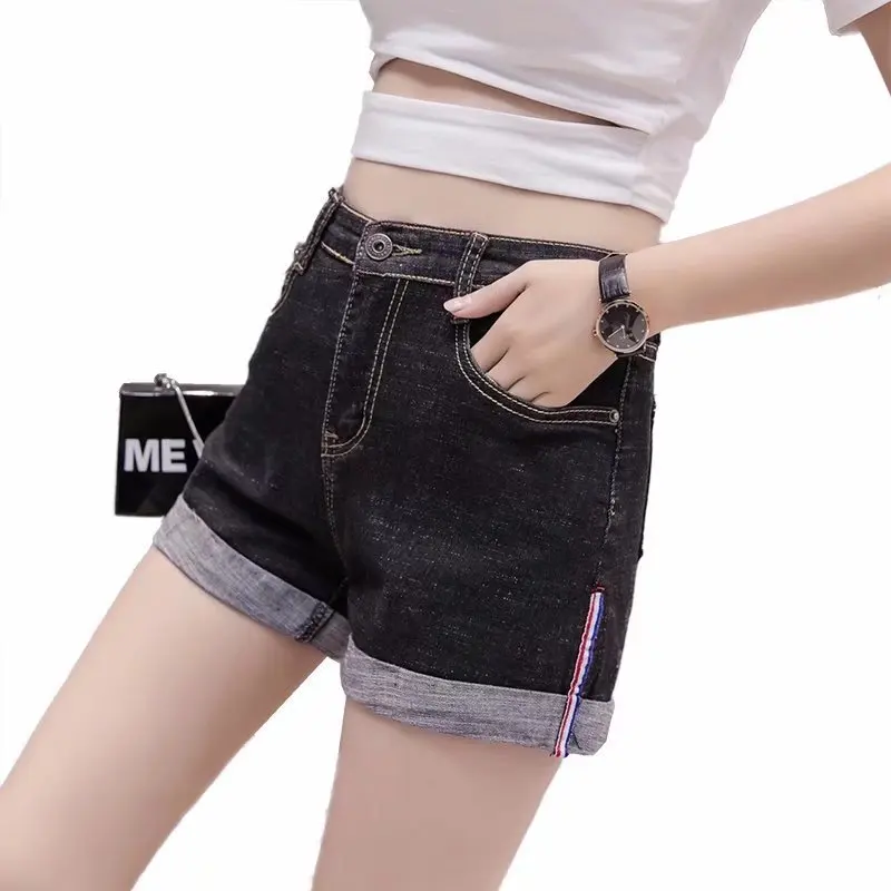 Ковбойские шорты женская летняя Корейская версия эластичные облегающие с