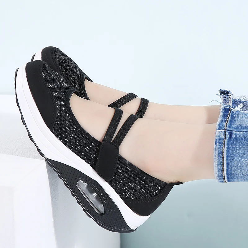 2018 летние женские туфли на плоской платформе Женская дышащая повседневная обувь