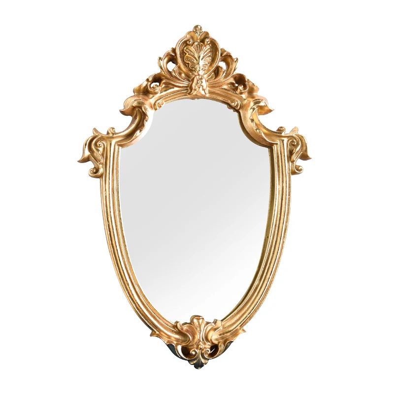 luxury vintage gold embossed makeup mirror home decor bathroom accessories gifts free global shipping