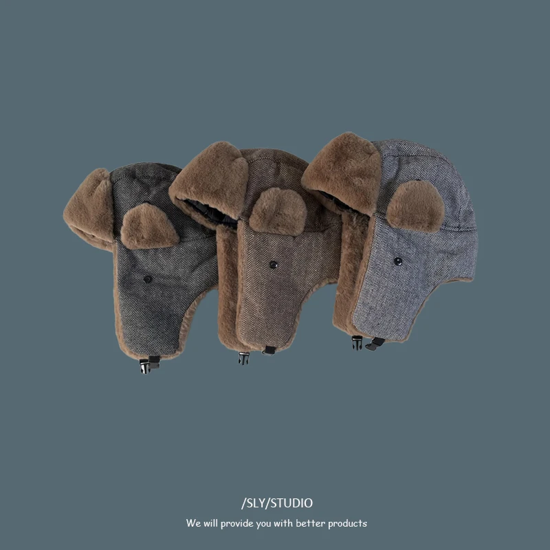 Мужская зимняя теплая Русская Шапка-бомбер из искусственного меха охотничья