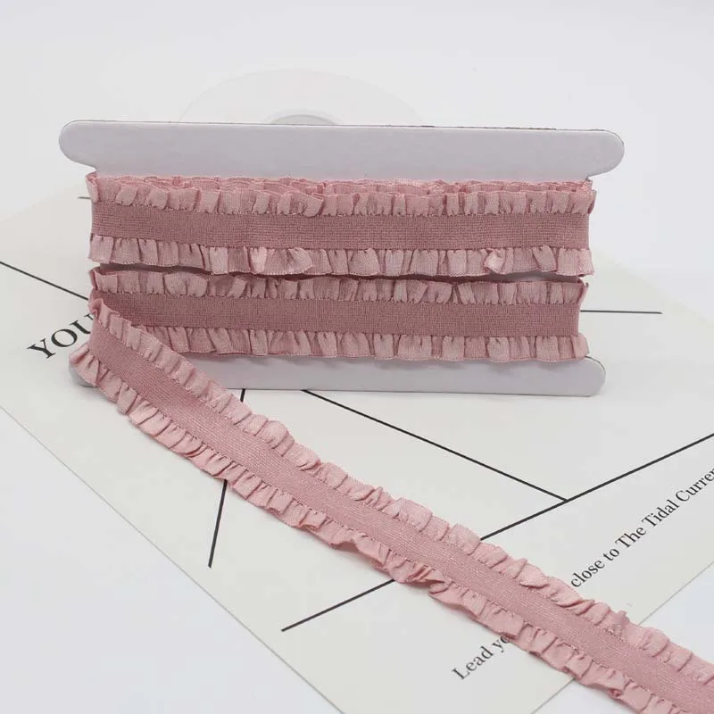25mm stretch rickrack braid lace ruffling elastic ribbon DIY skirt edge shoe hair garment accessories 100yards | Дом и сад
