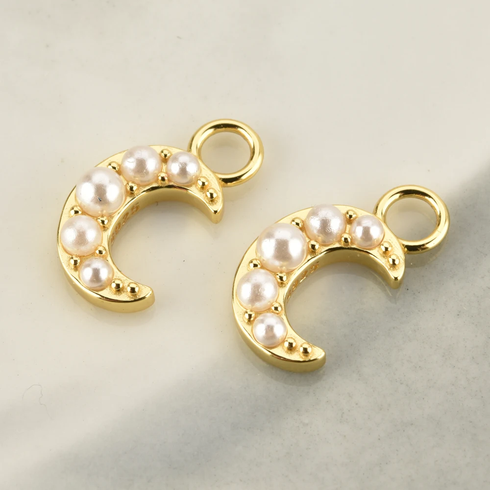 ANDYWEN 925 пробы серебро 2020 золото стиль небольшой талисман подвеска кольца пирсинг