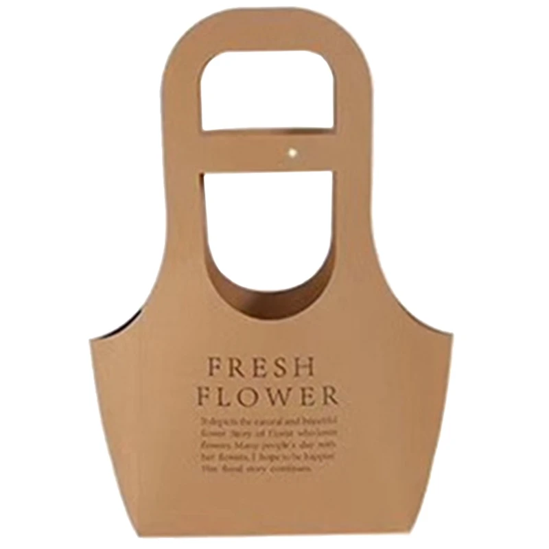 

Цветочные пакеты большого размера из крафт-бумаги с ручками для упаковки цветов в подарочную упаковку для украшения дома