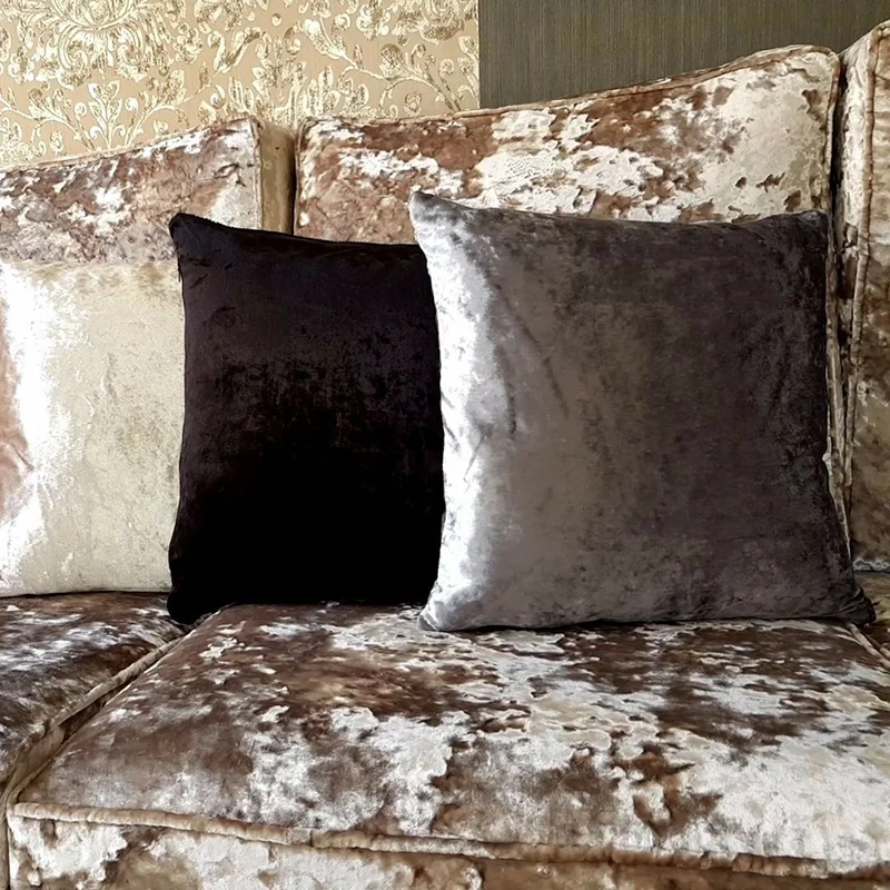 

Nordic Pillow Cover 45x45CM Pillows For Sofa Pillow Case For Home Gray Ice Crushed Velvet Cushion Cover Housse De Coussin