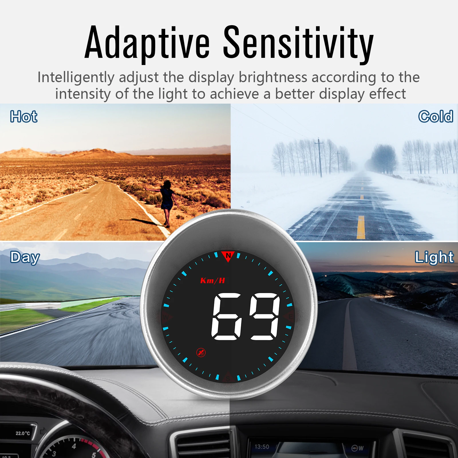 Автомобильный GPS-спидометр дисплей HUD цифровой будильник бортовой компьютер для