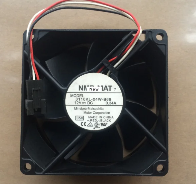 

for NMB-MAT 3110KL-04W-B69 P01 Server Cooling Fan DC12V 0.34A 80x80x25mm 3-wire