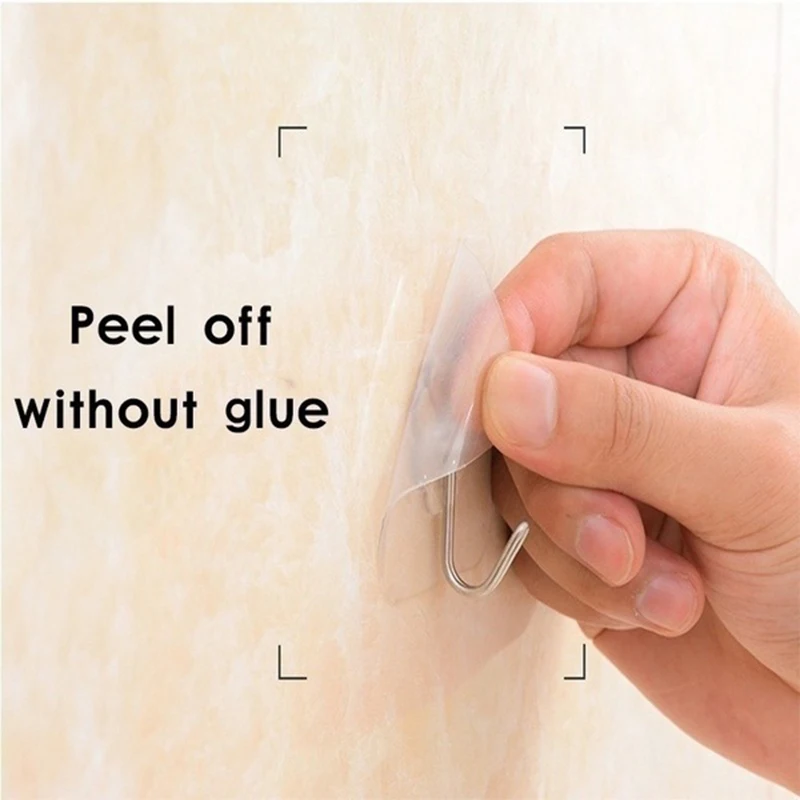 

10Pcs 6x6cm Transparent Strong Self Adhesive Door Wall Hangers Hooks Suction Heavy Load Rack Cup Sucker for Kitchen Bathroom