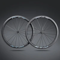 ican 700c carbon t800 super light wheels 40c clincher tubeless ready with 3k twill v brake sapim spokes